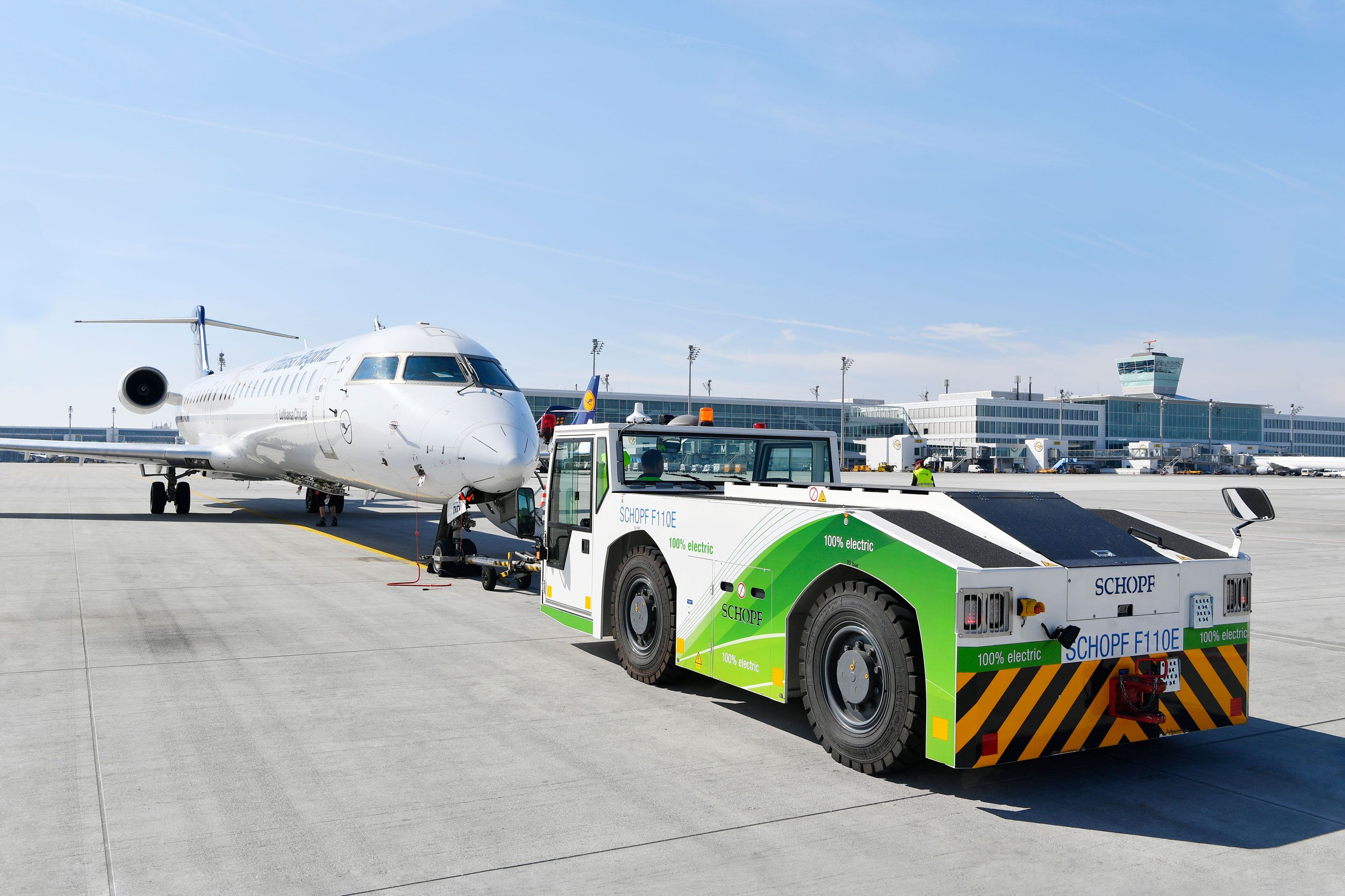 Elektromobilität: Auch auf dem Vorfeld wird CO2 gespart.